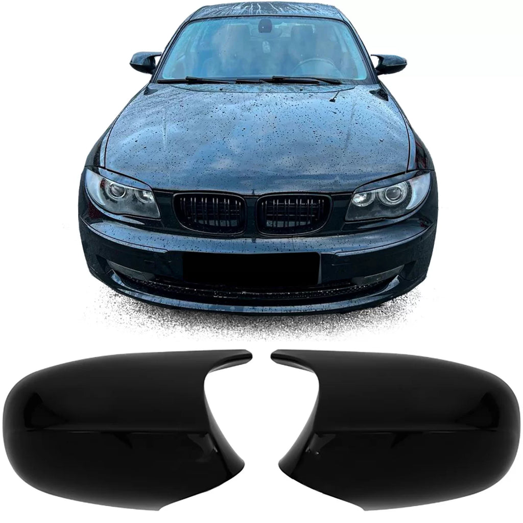 Ricambio calotte specchietti Nero lucido compatibile per BMW E81 E82 E87 E88 restyling