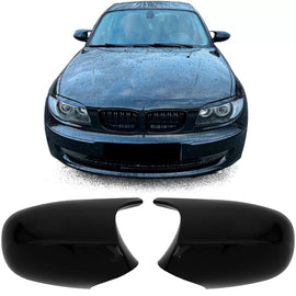 Ricambio calotte specchietti Nero lucido compatibile per BMW E81 E82 E87 E88 restyling