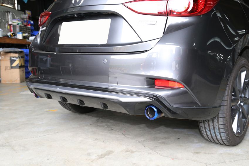 Lip Paraurti Posteriore MZ Style SK-Import Nero Mazda 3 BP Facelift - foto 3
