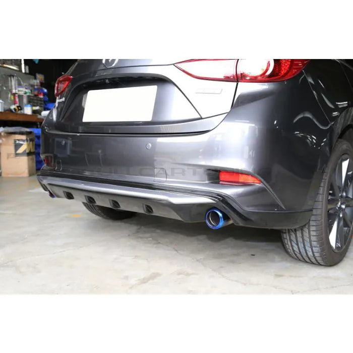 Lip Paraurti Posteriore MZ Style Nero in Plastica ABS Mazda 3 BP Facelift