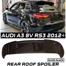 Spoiler tetto per Audi A3 8V Sportback 12-20 RS3 stile Nero lucido in plastica ABS