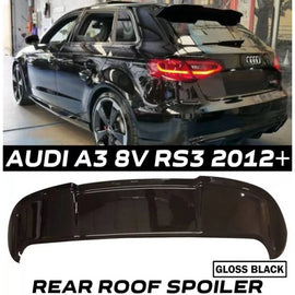 Spoiler tetto per Audi A3 8V Sportback 12-20 RS3 stile Nero lucido in plastica ABS