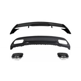Spoiler tetto per Mercedes W176 Classe A (2012 e successivi) con posteriore diffusore e Terminali di scarico Sport stile
