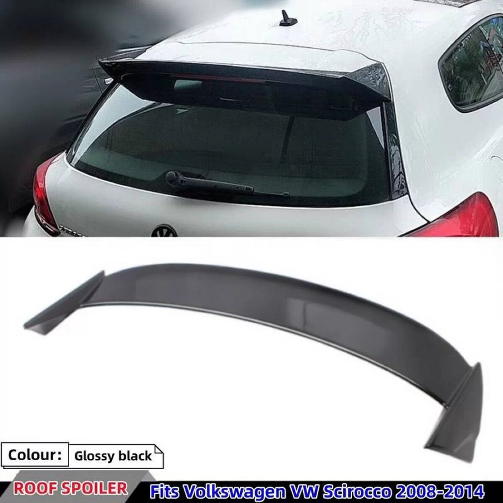 Spoiler tetto per VW Scirocco 08-14 Osir V2 stile Nero lucido in plastica ABS