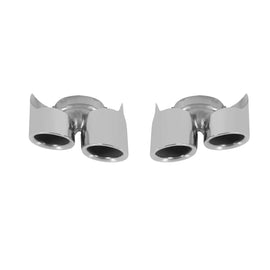 Rotondo cromato GT stile Terminali di scarico per Porsche Panamera 2014-2016