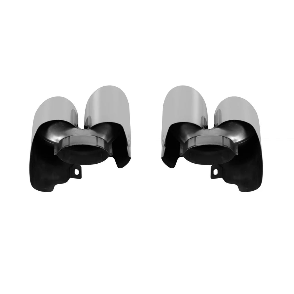 Rotondo cromato GT stile Terminali di scarico per Porsche Panamera 2014-2016