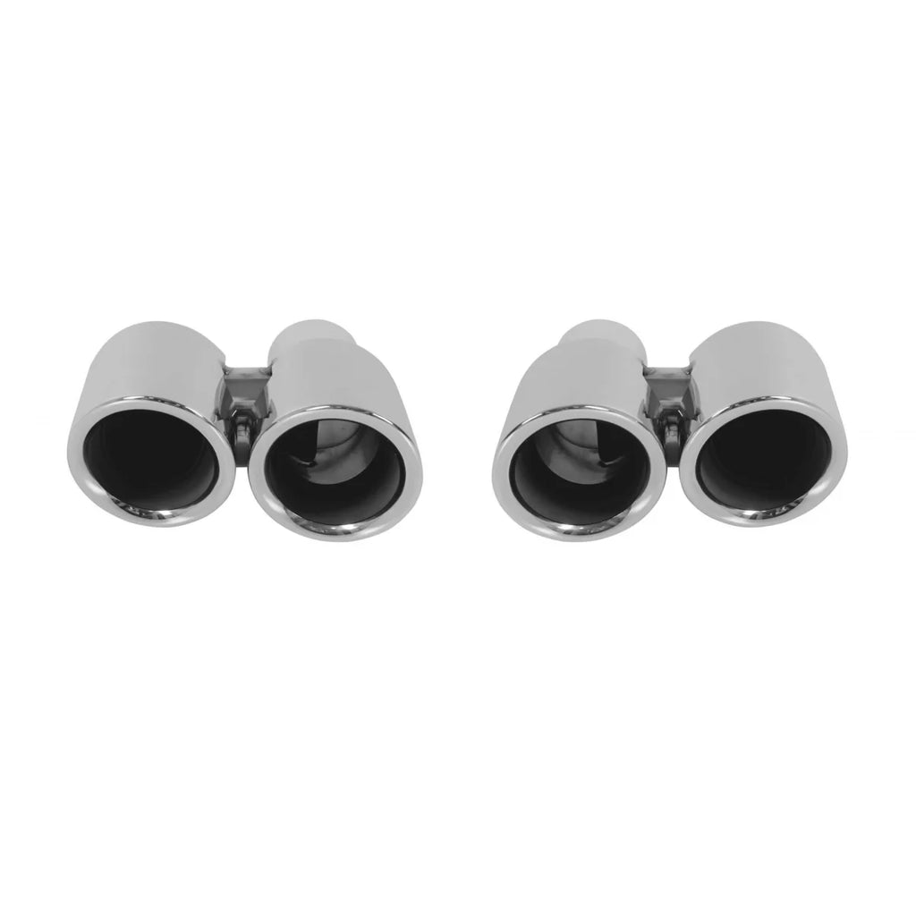 Rotondo cromato GT stile Terminali di scarico per Porsche Panamera 2010-2013, lunghezza 270mm, ingresso 65mm