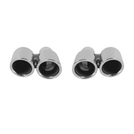 Rotondo cromato GT stile Terminali di scarico per Porsche Panamera 2010-2013, lunghezza 270mm, ingresso 65mm