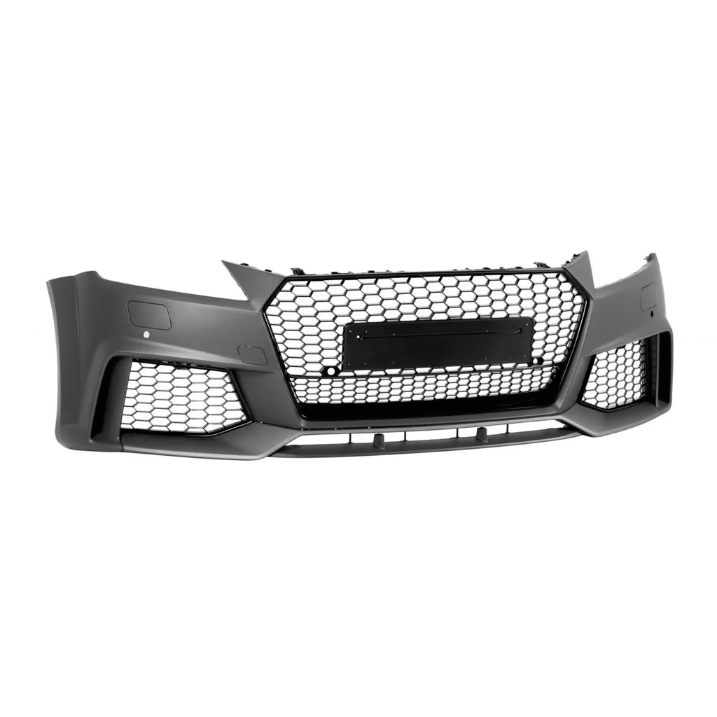 RS-stile Paraurti anteriore per Audi TT Coupe, cabriolet 2016-2021 con Nero lucido griglia
