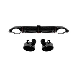 Diffusore Audi A3 Hatchback 2020-2024 stile RS3 S-line con terminali neri