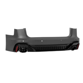 Paraurti posteriore Audi A6 Avant Allroad 2015-2018 stile RS6 con terminali neri – vista 2