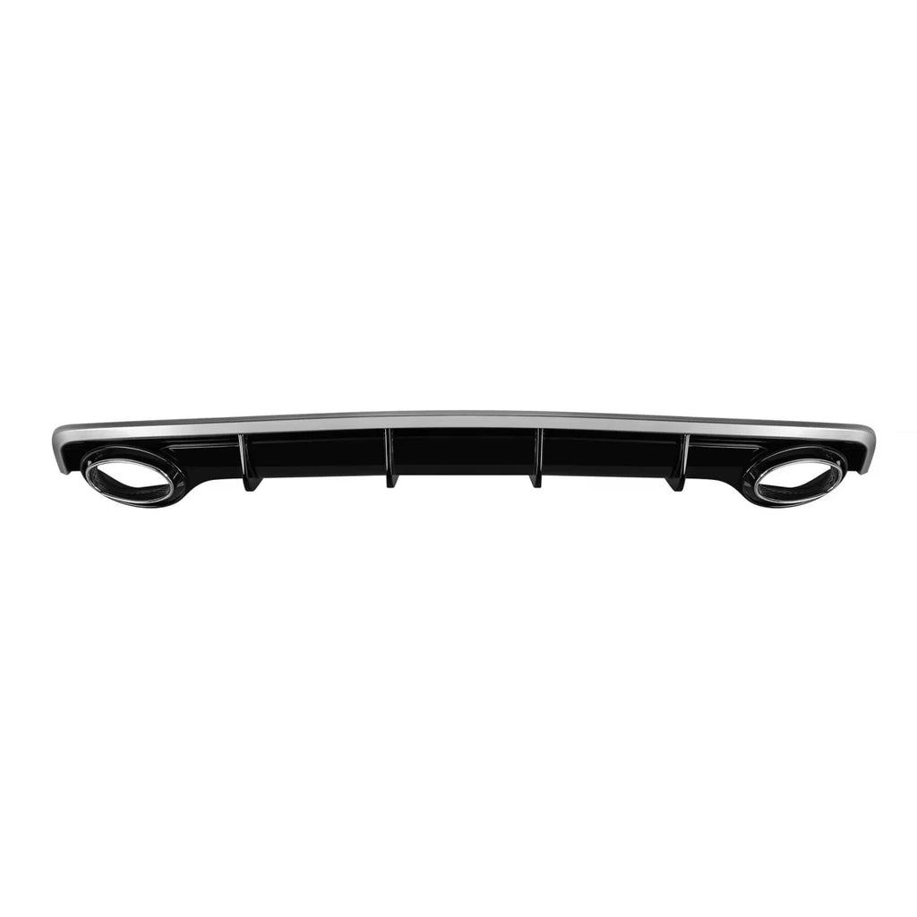 Diffusore Audi A7 Sportback 2015-2017 stile RS7 S-line con terminali cromati – vista 1
