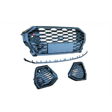RSQ3 griglia set per anteriore S-Line paraurti di Audi Q3 2019-2024, Nero lucido