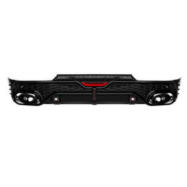 Diffusore stile RSQ5 con nero Terminali di scarico per posteriore S-Line paraurti on Audi Q5 Sportback 2017-2023