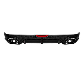 Diffusore stile RSQ5 con nero Terminali di scarico per posteriore S-Line paraurti on Audi Q5 SUV 2017-2023