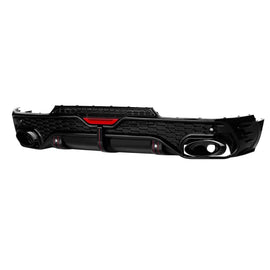 Diffusore stile RSQ5 con nero Terminali di scarico per posteriore S-Line paraurti on Audi Q5 Sportback 2017-2023
