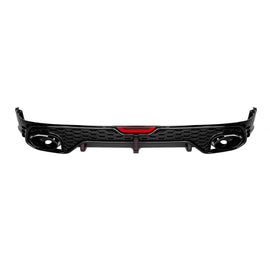 Diffusore stile RSQ5 con nero Terminali di scarico per posteriore S-Line paraurti on Audi Q5 SUV 2017-2023