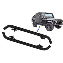 Carica l'immagine nel visualizzatore di Gallery, Pedane laterali per Land Rover Defender 110 (1990-2016) nero Edition