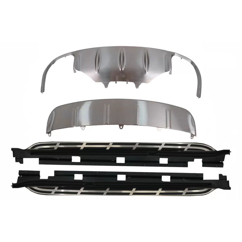 Pedane laterali Off Road Skid piastre per Porsche Macan (2014-2016)