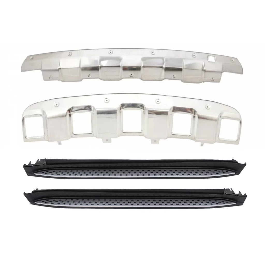 Pedane laterali con Skid piastre Off Road per Mercedes Classe M ML W164 (2005-2008)