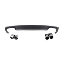 Diffusore Audi A4 Sedan 2012-2015 stile S4 S-line con terminali cromati – vista 1