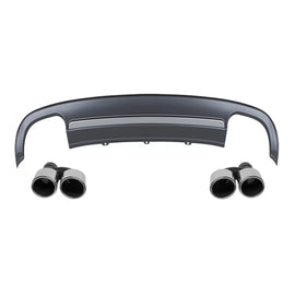 Diffusore Audi A5 Coupé Cabrio 2012-2016 stile S5 con terminali cromati – vista 1