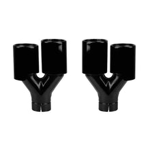 Carica l'immagine nel visualizzatore di Gallery, Set di nero Terminali di scarico per BMW Serie 5 F10, F11 2010-2017, sinistro e destro, modello 1