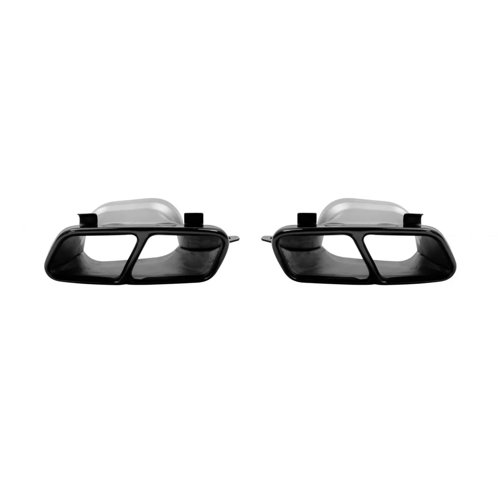 Set di nero tipo 45 A design Terminali di scarico per Mercedes Classe A W176 2013-2018, CLA C117 2013-2019
