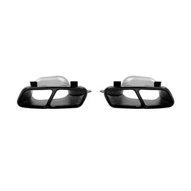 Set di nero tipo 45 A design Terminali di scarico per Mercedes Classe A W176 2013-2018, CLA C117 2013-2019