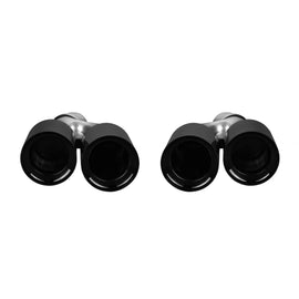 Set di doppio Terminali di scarico in nero lucido tipo M5 per BMW Serie 5 G30, G31 dal 2017