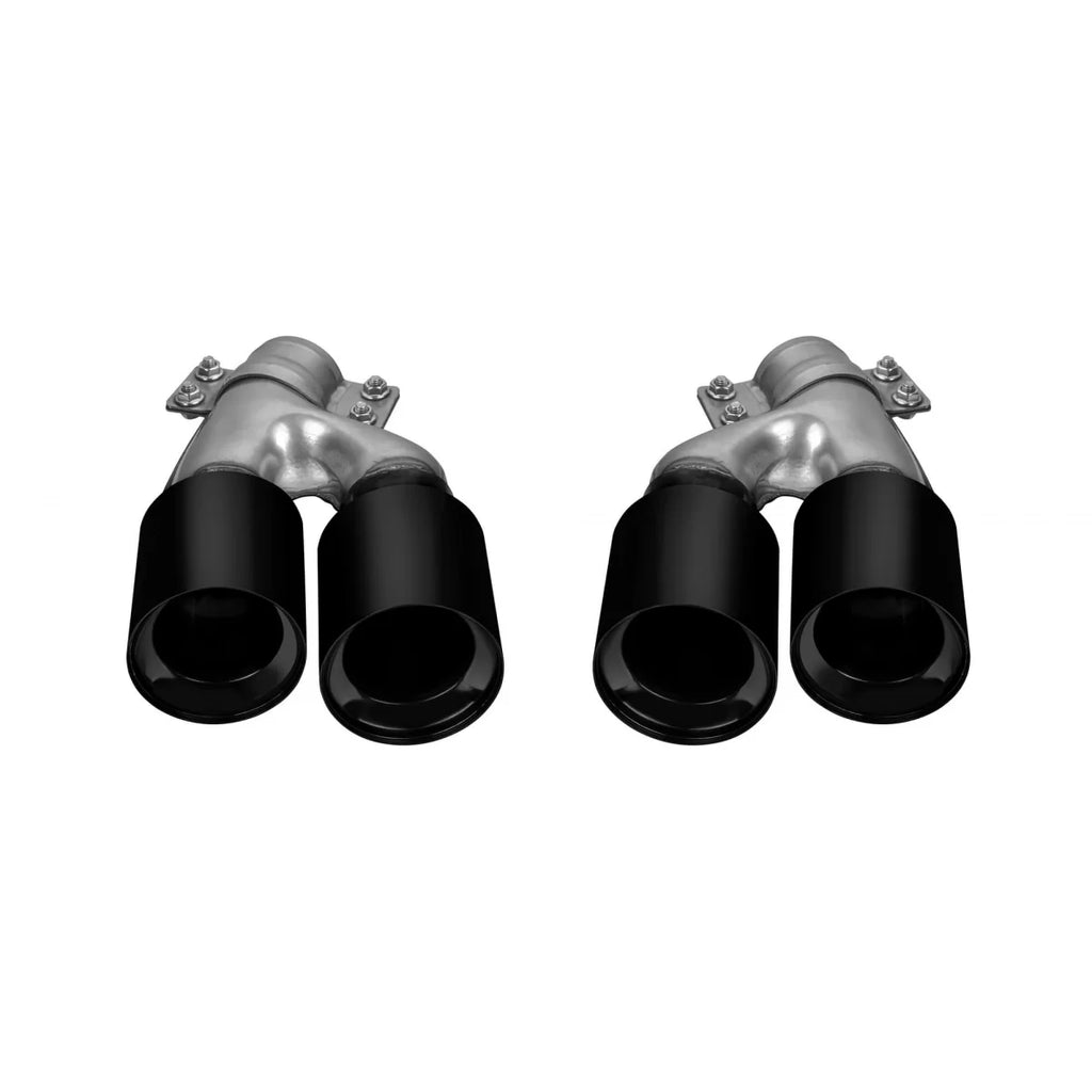 Set di doppio Terminali di scarico in nero lucido tipo M5 per BMW Serie 5 G30, G31 dal 2017