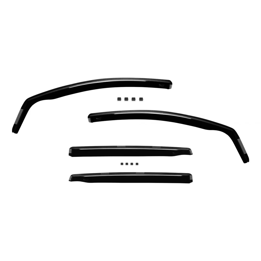 Set deflettori anteriori e posteriori per Audi Q7 2006-2015, con 5 porte, scuro fumé, 4 pezzi