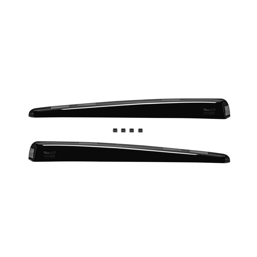 Set deflettori anteriori e posteriori per BMW Serie 1 E87 2004-2011, con 5 porte, scuro fumé, 4 pezzi