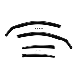 Set deflettori anteriori e posteriori per BMW Serie 3 E90 berlina 2005-2012, con 4 porte, scuro fumé, 4 pezzi