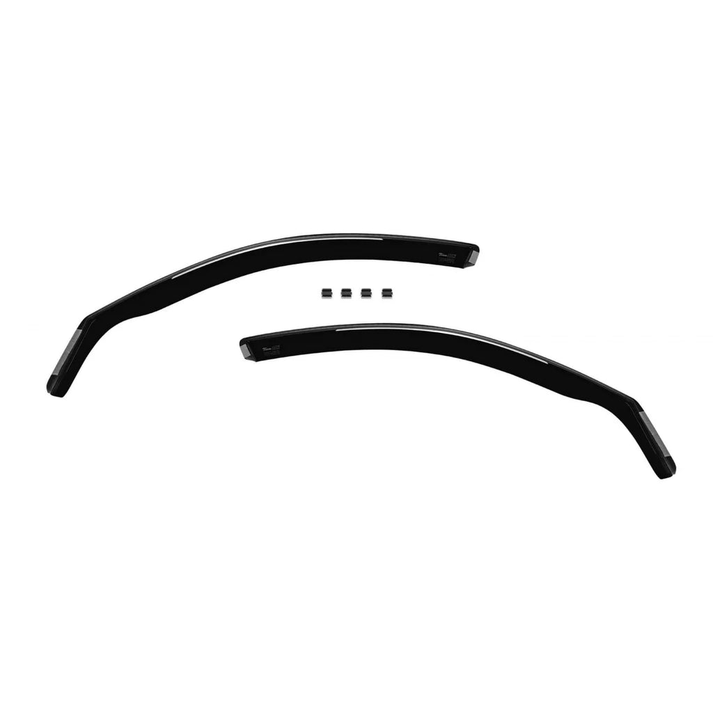 Set deflettori anteriori e posteriori per BMW Serie 3 E91 station wagon 2005-2012, con 5 porte, scuro fumé, 4 pezzi