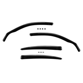 Set deflettori anteriori e posteriori per BMW Serie 5 E60 berlina 2003-2010, con 4 porte, scuro fumé, 4 pezzi