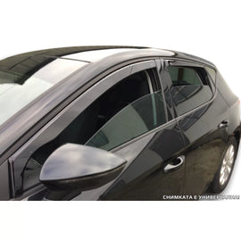 Set deflettori anteriori e posteriori per BMW Serie 5 G30 berlina dal 2017, scuro fumé, 4 pezzi