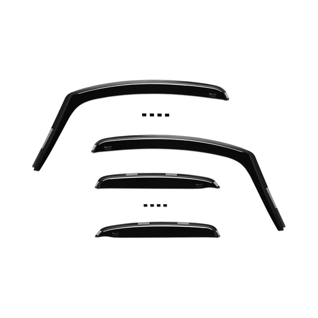 Set deflettori anteriori e posteriori per Citroen C3 2002-2009, con 5 porte, scuro fumé, 4 pezzi