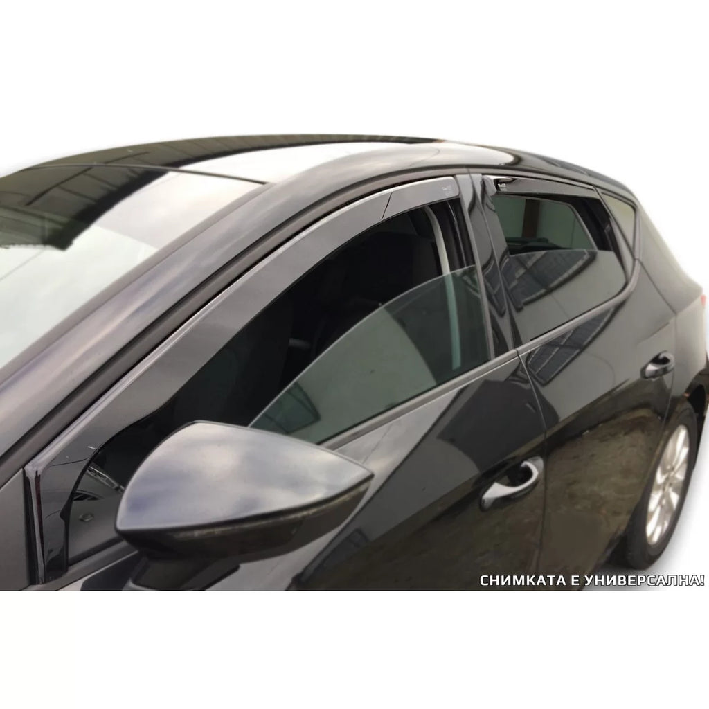 Set deflettori anteriori e posteriori per Citroen C3 Aircross dal 2017, scuro fumé, 4 pezzi