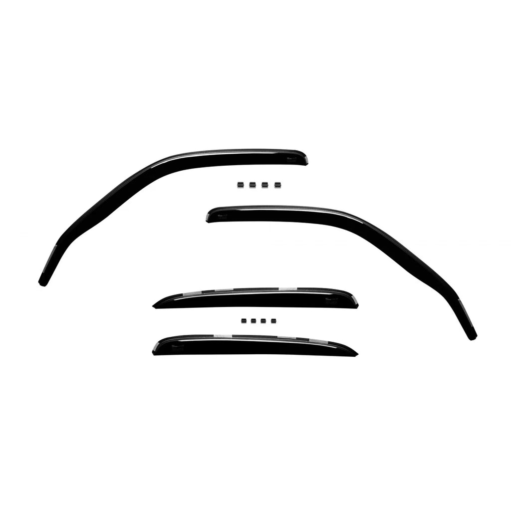 Set deflettori anteriori e posteriori per Citroen Xsara Picasso 1999-2010, con 5 porte, scuro fumé, 4 pezzi