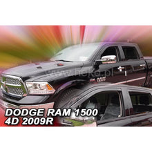 Carica l'immagine nel visualizzatore di Gallery, Set deflettori anteriori e posteriori per Dodge Ram 1500 dal 2009, con 5 porte, scuro fumé, 4 pezzi