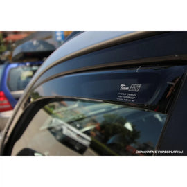 Set deflettori anteriori e posteriori per Fiat Bravo 2007-2009, con 5 porte, scuro fumé, 4 pezzi