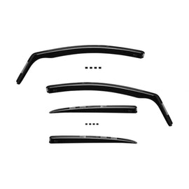 Set deflettori anteriori e posteriori per Fiat Grande Punto, Evo 2006-2012, Punto 2012-2018, con 5 porte, scuro fumé, 4