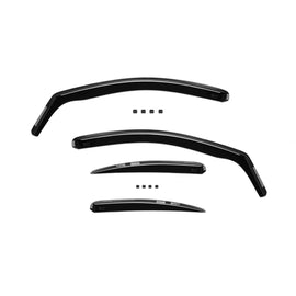 Set anteriori e posteriori Deflettori antiturbo per Fiat Panda 2003-2012, con 5 porte, scuro fumé, 4 pezzi