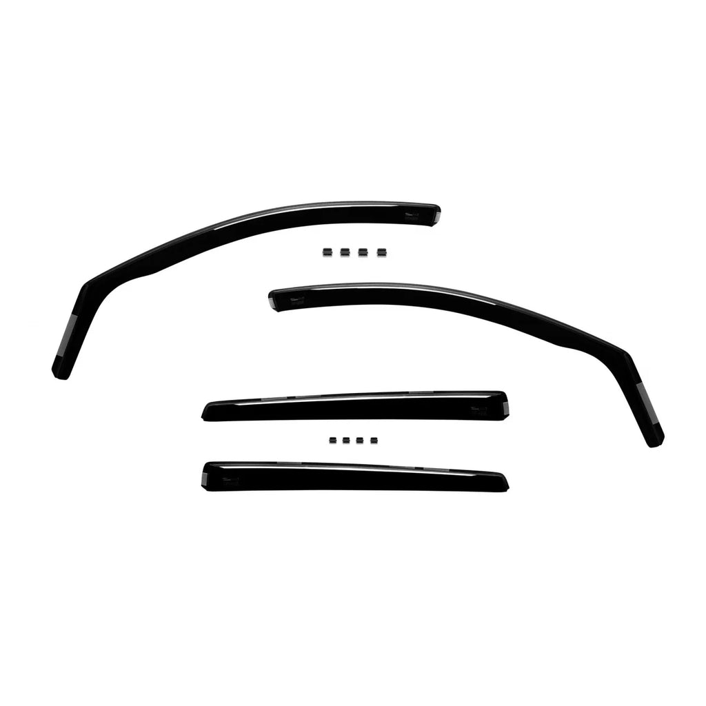 Set deflettori anteriori e posteriori per Ford Fiesta 2002-2008, con 5 porte, scuro fumé, 4 pezzi