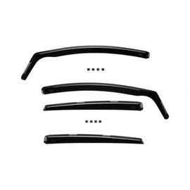 Set deflettori anteriori e posteriori per Ford Fiesta 2008-2017, con 5 porte, scuro fumé, 4 pezzi