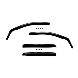Set deflettori anteriori e posteriori per Ford Focus station wagon 1998-2005, con 5 porte, scuro fumé, 4 pezzi