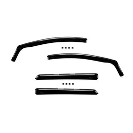 Set deflettori anteriori e posteriori per Ford Focus station wagon 2011-2018, con 5 porte, scuro fumé, 4 pezzi