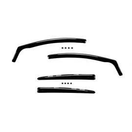 Set deflettori anteriori e posteriori per Ford Focus berlina, hatchback 2011-2018, con 4 porte, scuro fumé, 4 pezzi