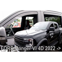 Carica l'immagine nel visualizzatore di Gallery, Set deflettori anteriori e posteriori per Ford Ranger dal 2022, 4 pezzi, nero